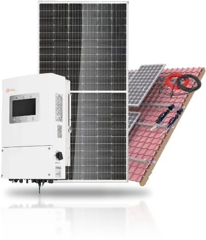 Kit solar On Grid: inversor, panel solar y estructura para techo