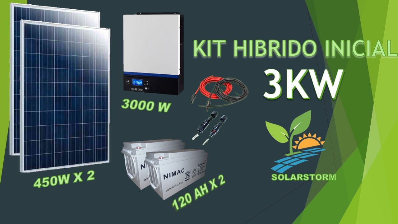 Kit solar fotovoltaico 3kw voltronic paneles solares
