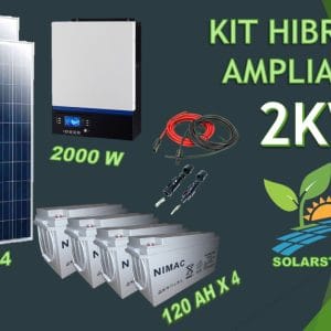 Kit Solar Off Grid Fotovoltaico 2000w Híbrido Ampliado