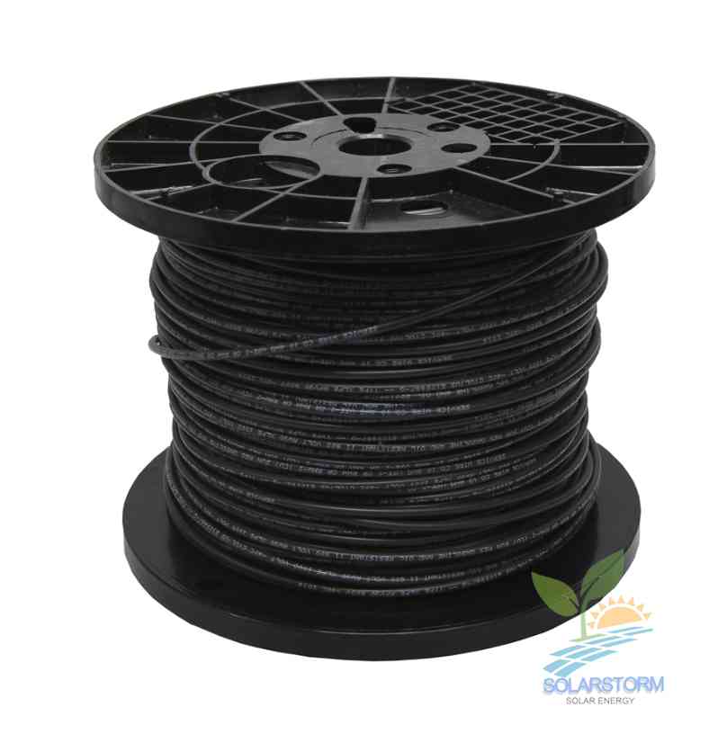 Rollo cable solar 100m 4mm negro