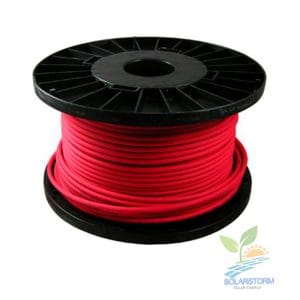 Rollo cable solar 100m 4mm rojo