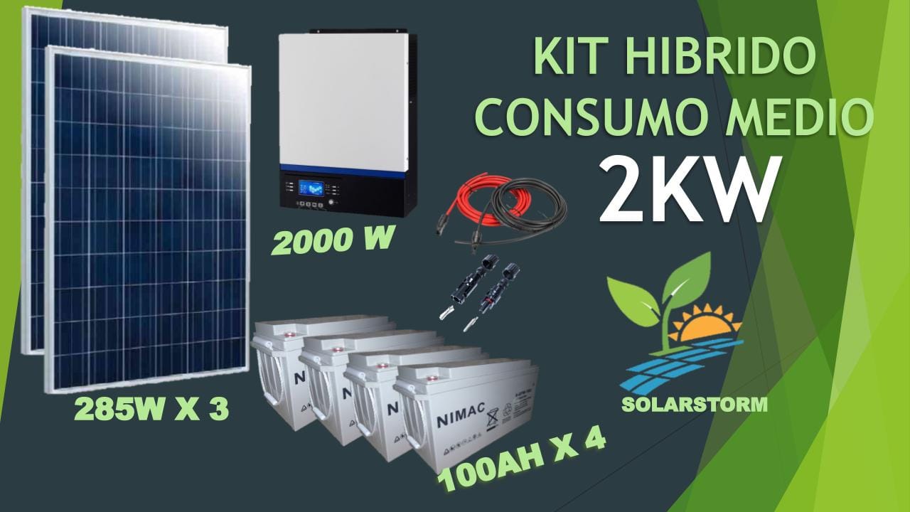 kit solar fotovoltaico 2kw con paneles solares policristalinos