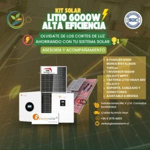 kit solar 6000w alta eficiencia felicity
