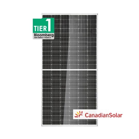 Panel Canadian Solar bifacial TOPCon 620W para Kit Solar On Grid Híbrido 8kW